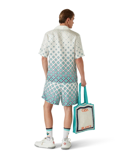 Gradient Monogram Short Sleeve Silk Shirt — image 6