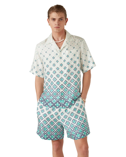 Gradient Monogram Short Sleeve Silk Shirt — image 8