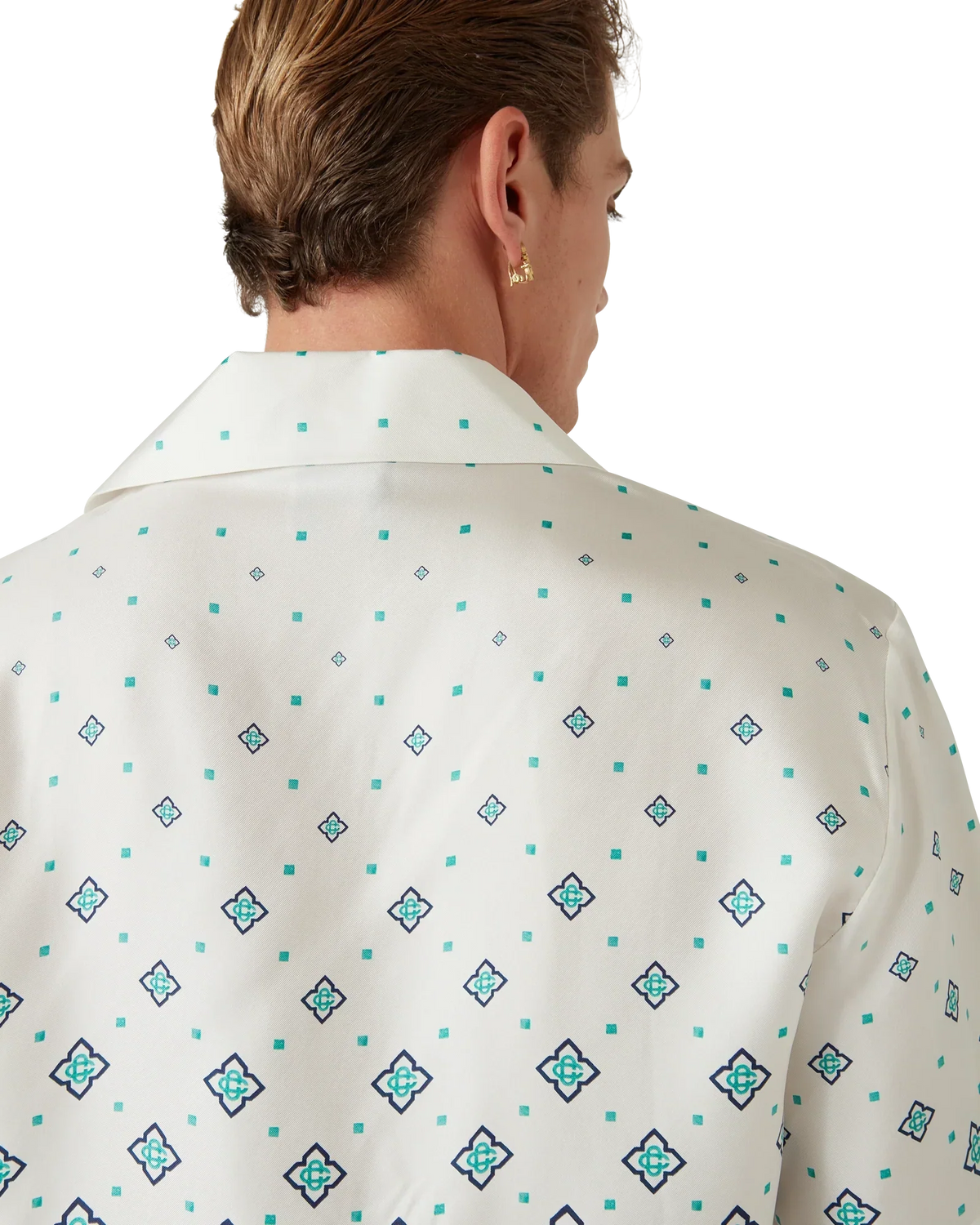 Gradient Monogram Short Sleeve Silk Shirt — image 9