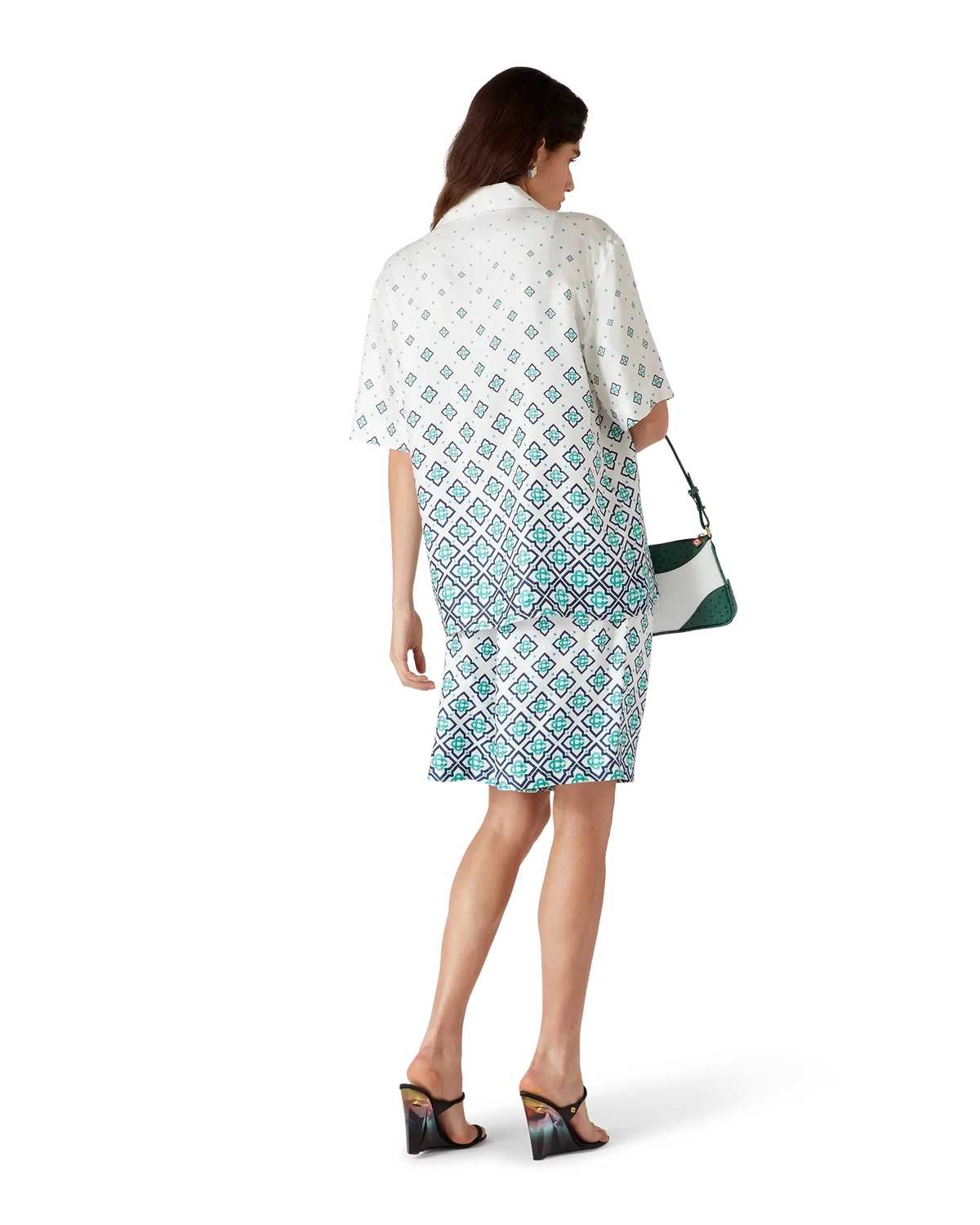 Gradient Monogram Short Sleeve Silk Shirt — image 3