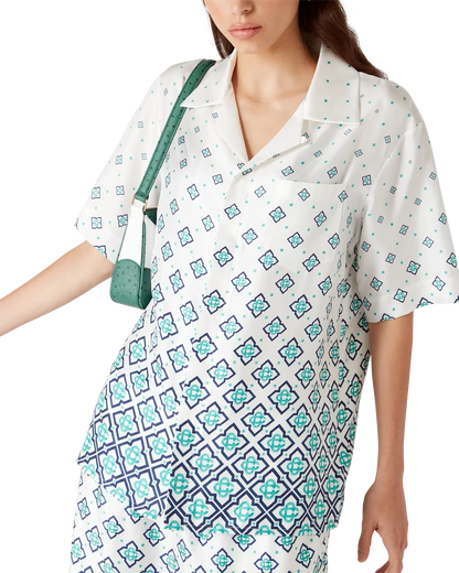 Gradient Monogram Short Sleeve Silk Shirt — image 4