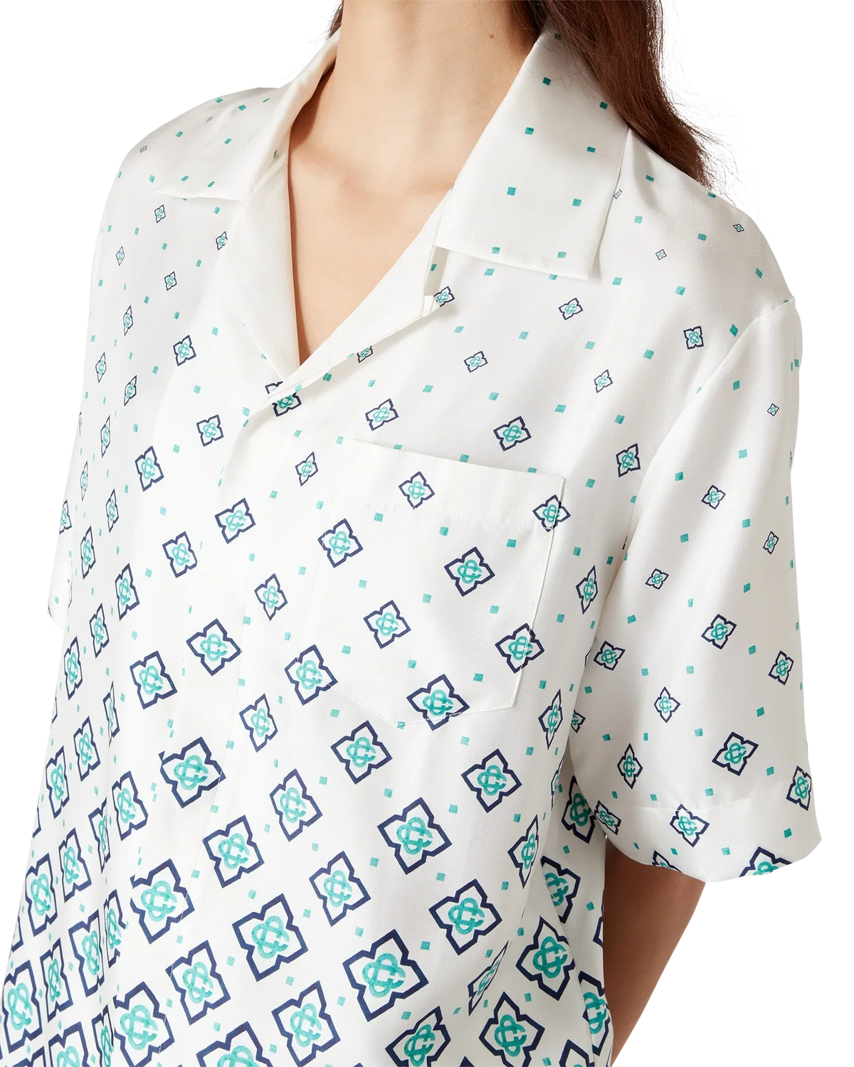 Gradient Monogram Short Sleeve Silk Shirt — image 5