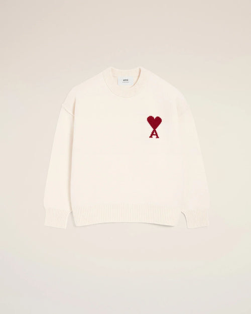 Pull Ami Paris Blanc Rouge — image 1