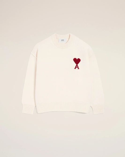 Pull Ami Paris Blanc Rouge — image 1