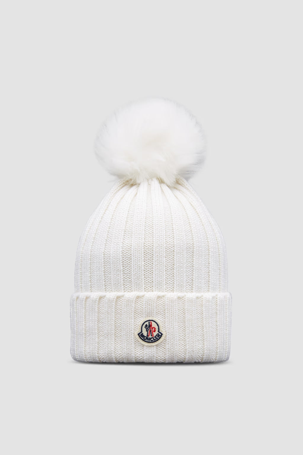 Bonnet Moncler avec pompon Blanc — image 1