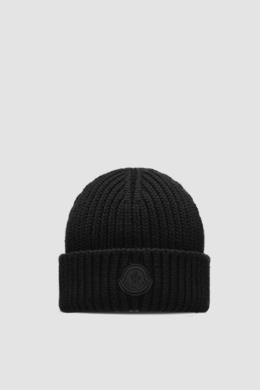 Bonnet Moncler Noir Logo Noir — image 1