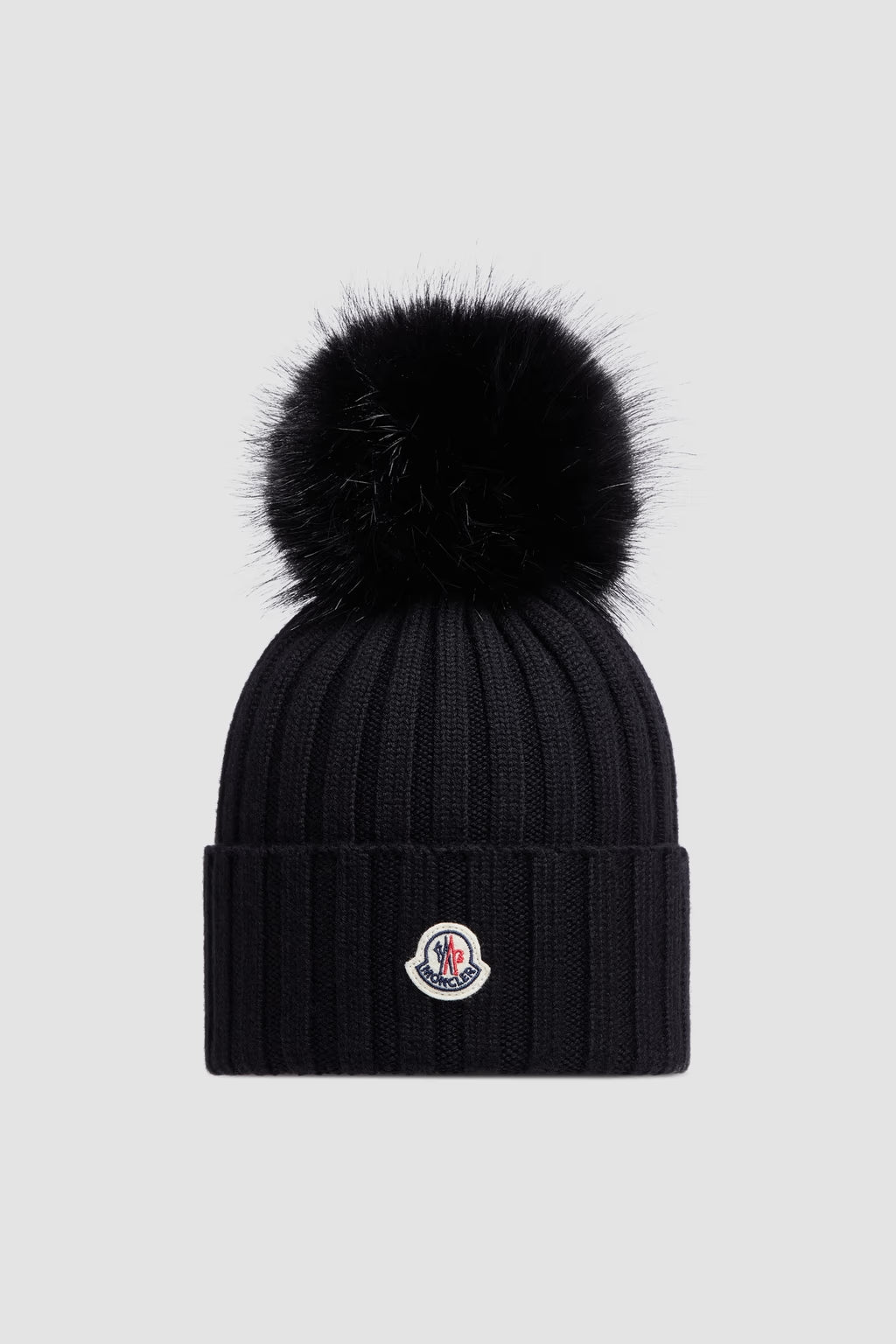 Bonnet Moncler avec pompon Noir — image 1