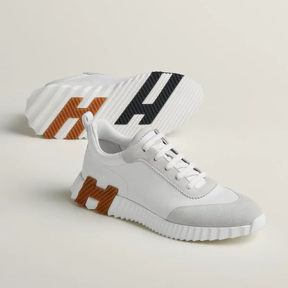 Hermès Bouncing Cuir Blanc/Marron — vue du produit