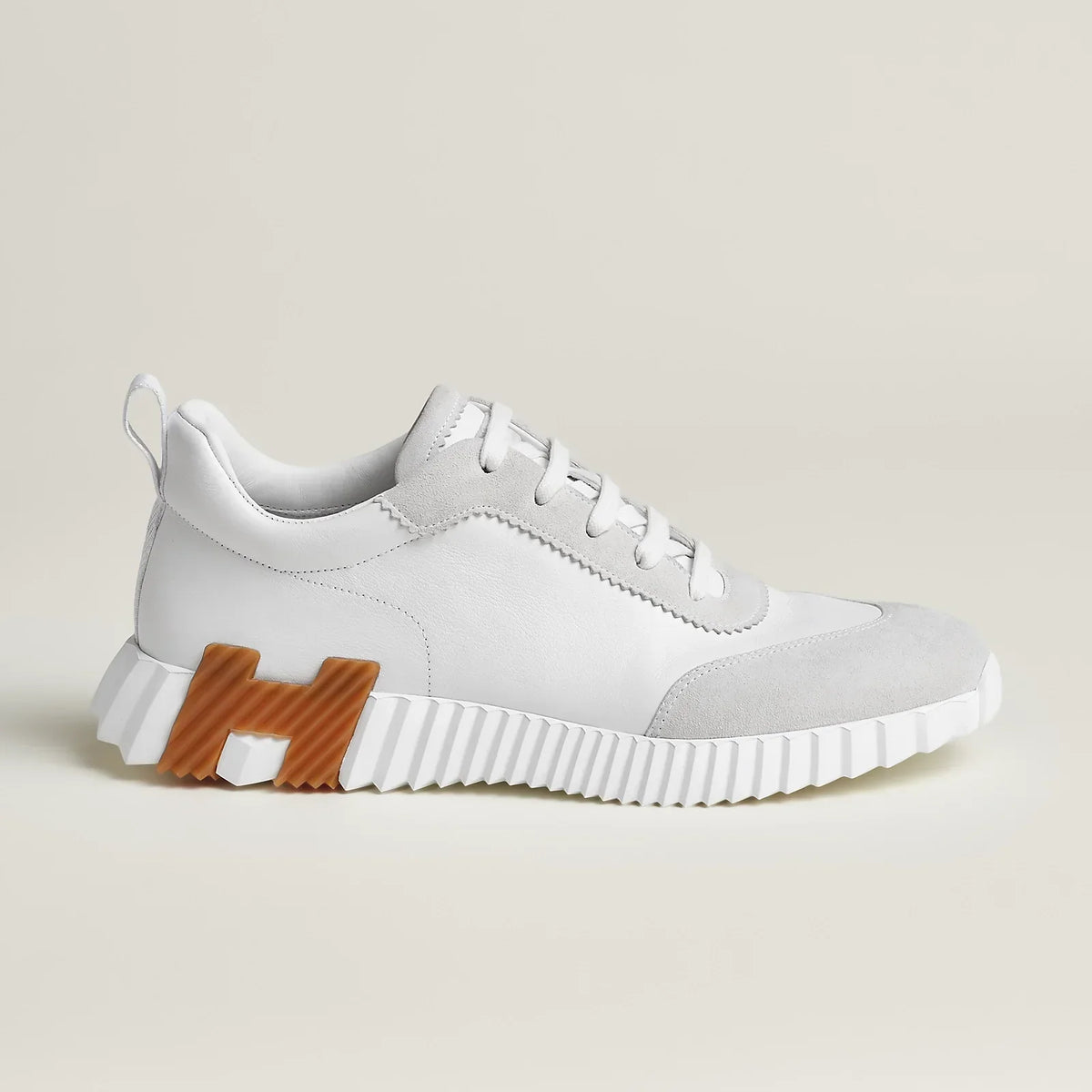 Hermès Bouncing Cuir Blanc/Marron — image du produit