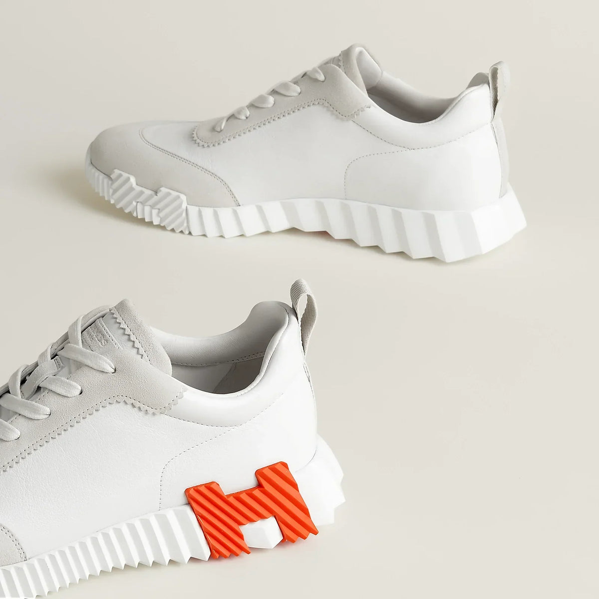 Hermès Bouncing Cuir Blanc/Orange — image du produit