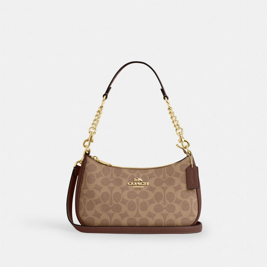 Coach Sac épaule Teri Toile - Marron — image 1