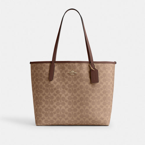 Coach Cabas City Toile - Marron — image 1