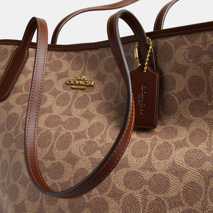 Coach Cabas City Toile - Marron — image 8