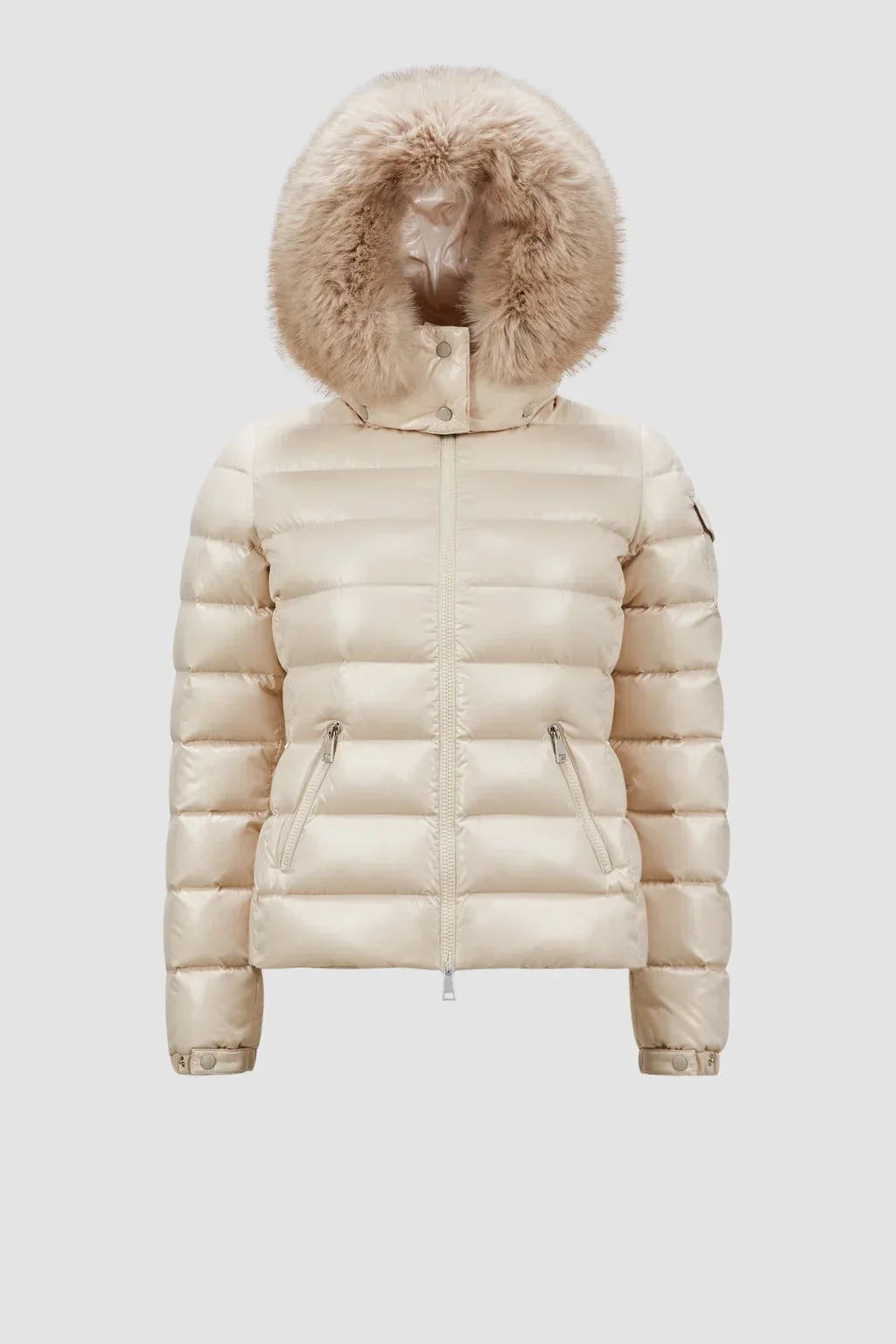 Doudoune courte à capuche Moncler Badyf Beige clair – photo 2