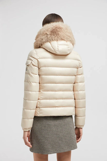 Doudoune courte à capuche Moncler Badyf Beige clair – photo 3