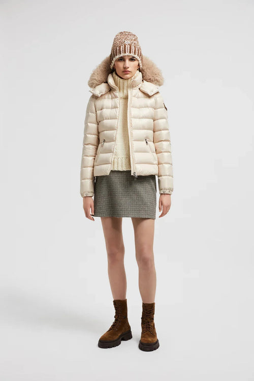 Doudoune courte à capuche Moncler Badyf Beige clair – photo 1