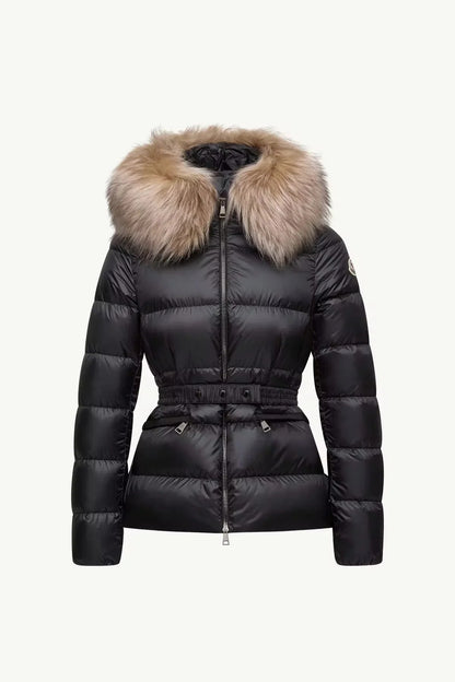 Doudoune courte à capuche bordée de shearling Boed – photo 2