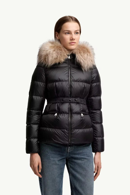 Doudoune courte à capuche bordée de shearling Boed – photo 5