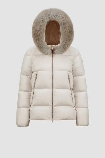 Doudoune courte a capuche Laichefur Moncler Blanc – photo 2