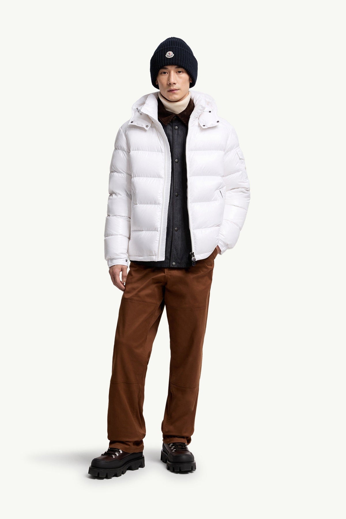 Doudoune à capuche Moncler Maya Blanc – photo 1