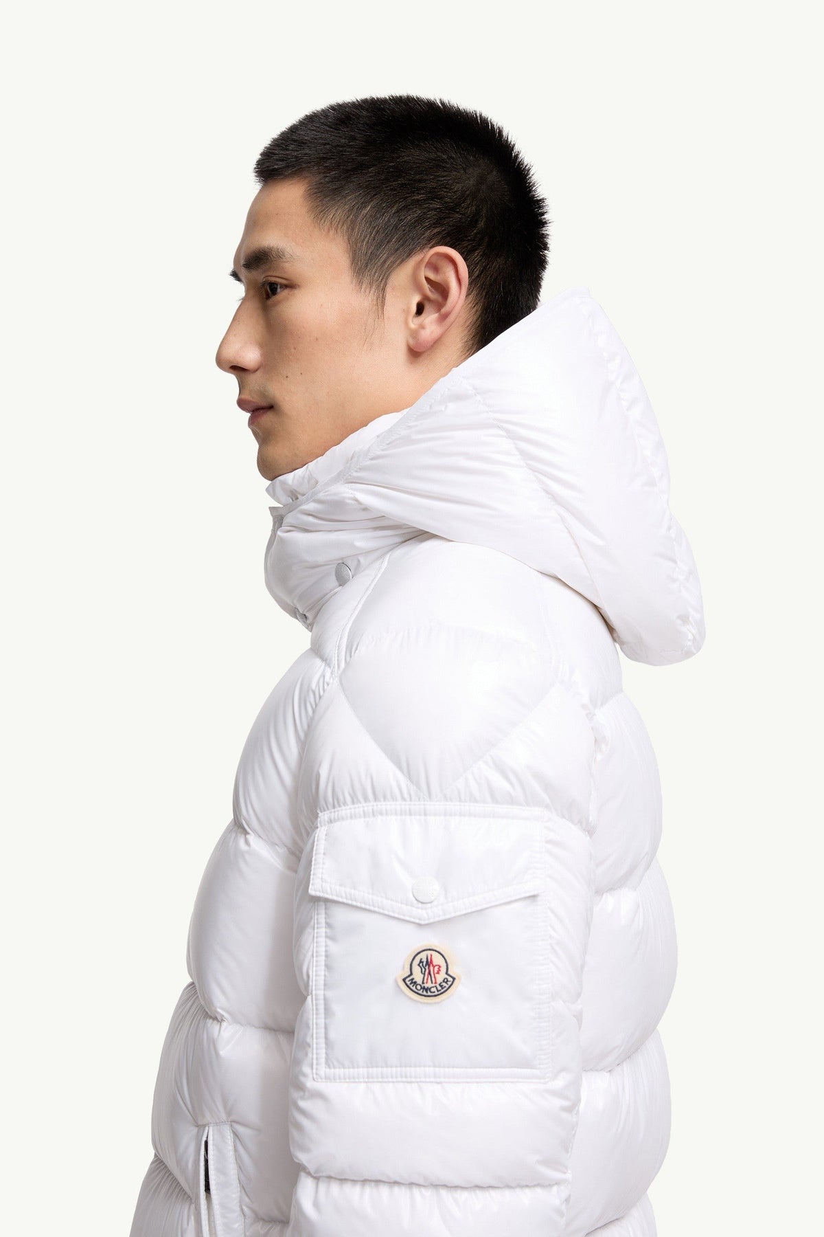 Doudoune à capuche Moncler Maya Blanc – photo 4