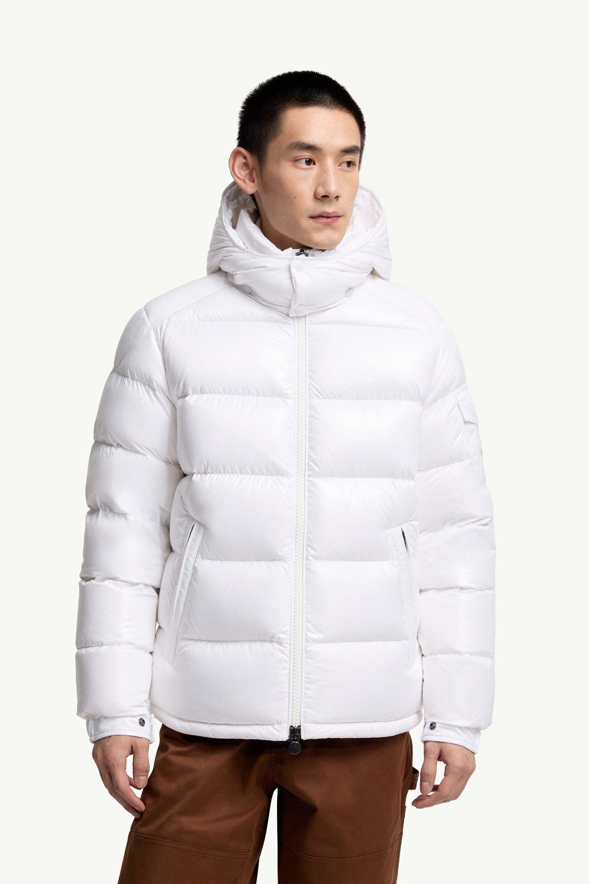 Doudoune à capuche Moncler Maya Blanc – photo 3