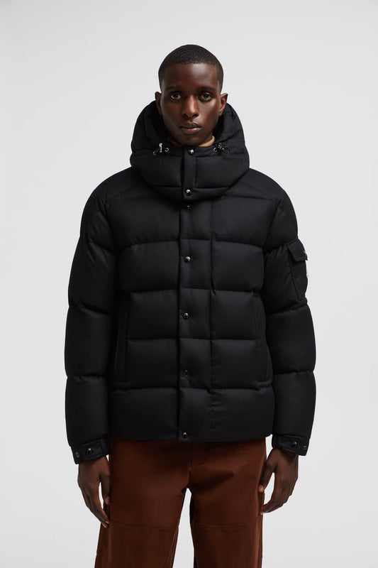 Doudoune courte en flanelle Vezere Moncler Noir – photo 1