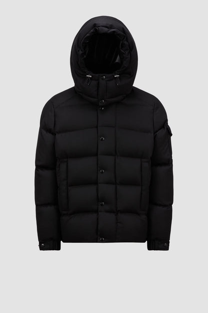 Doudoune courte en flanelle Vezere Moncler Noir – photo 2