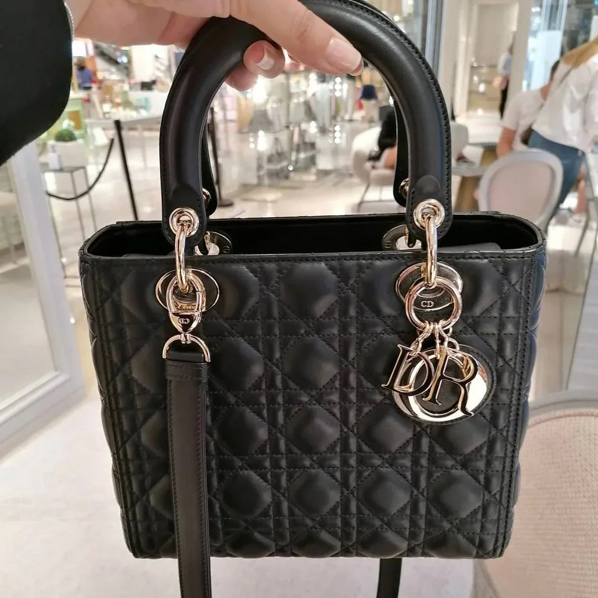 Sac Dior Lady Noir Finition Or — image 1