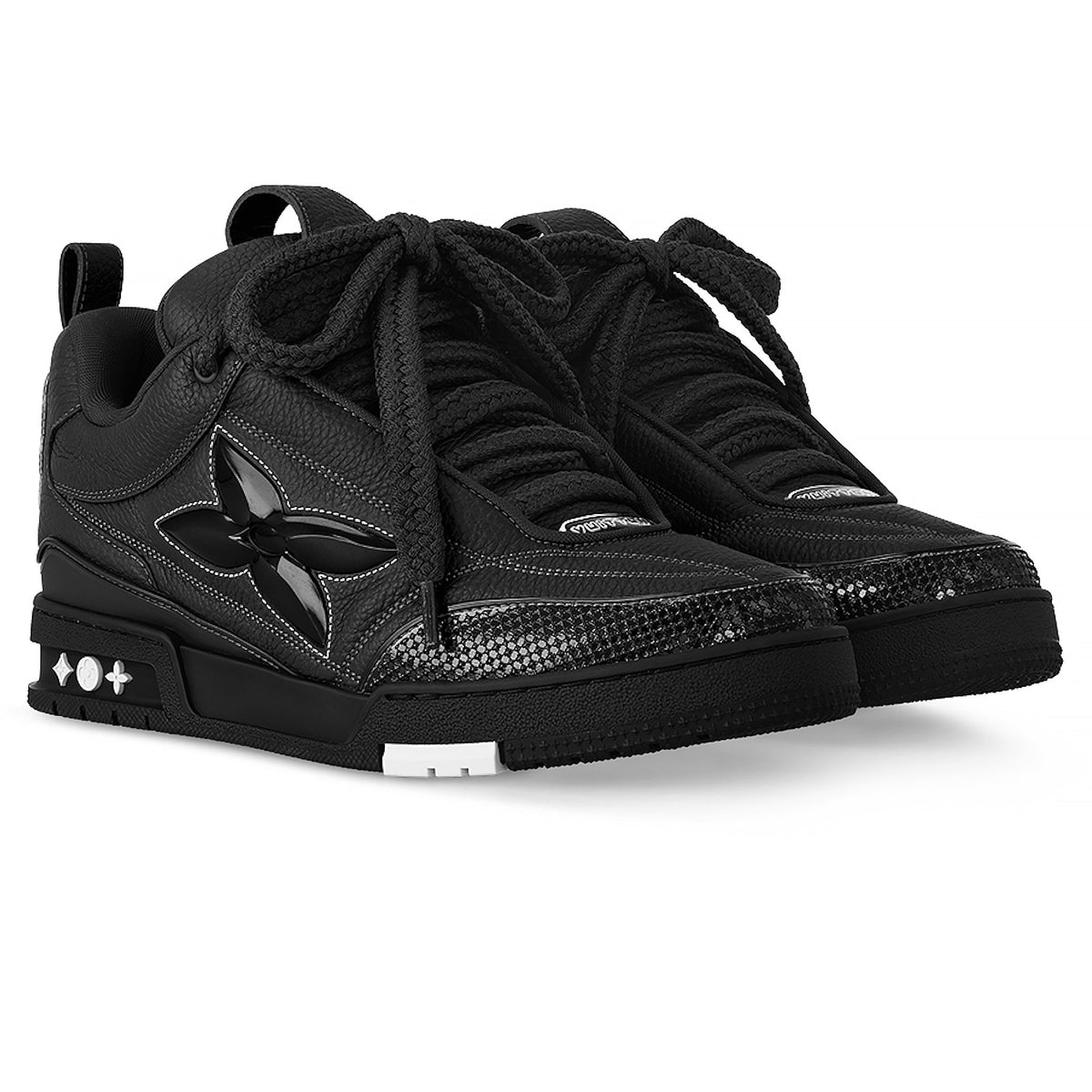 Louis Vuitton Skate Noir – louis vuitton lv skate grained leather trainer black sneaker 1abz55 front side
