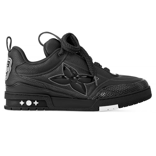 Louis Vuitton Skate Noir – louis vuitton lv skate grained leather trainer black sneaker 1abz55 front