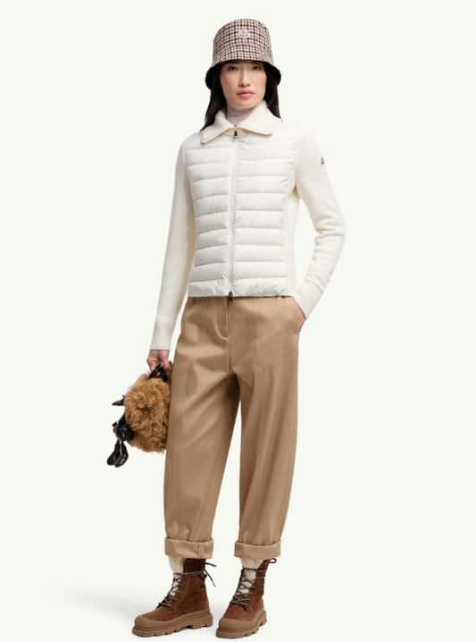 Gilet Cardigan Blanc Moncler