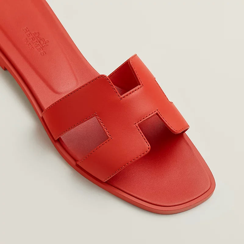 Hermes - Claquettes Orange capucine — image 3