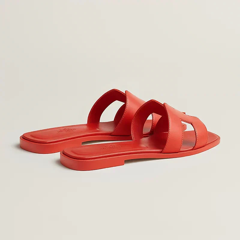 Hermes - Claquettes Orange capucine — image 4
