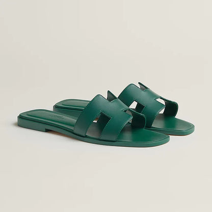 Hermes - Claquettes Vert viride — image 1