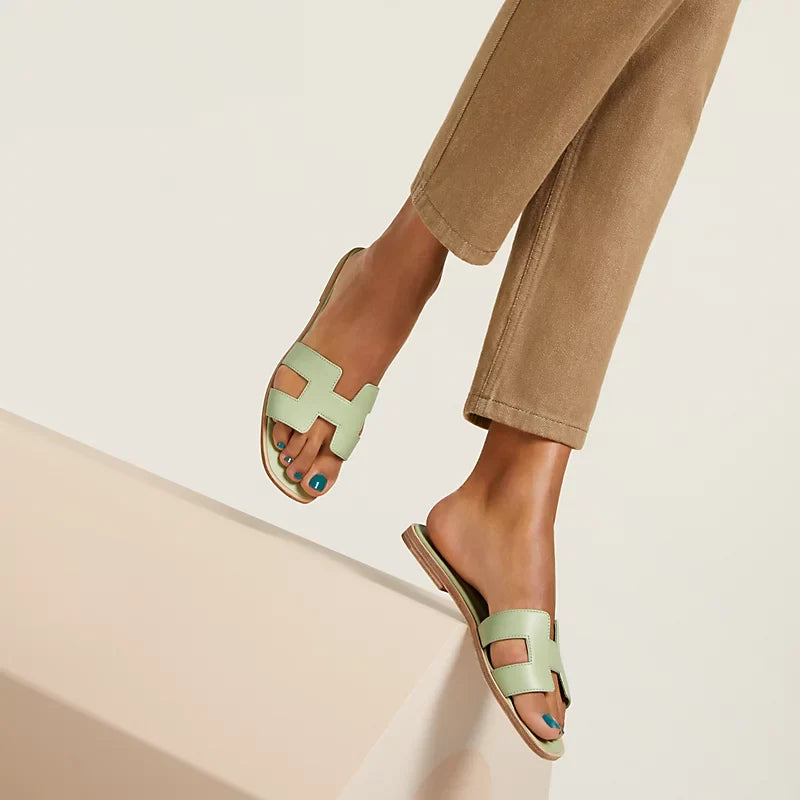 Hermes - Claquettes Vert de mer — image 2