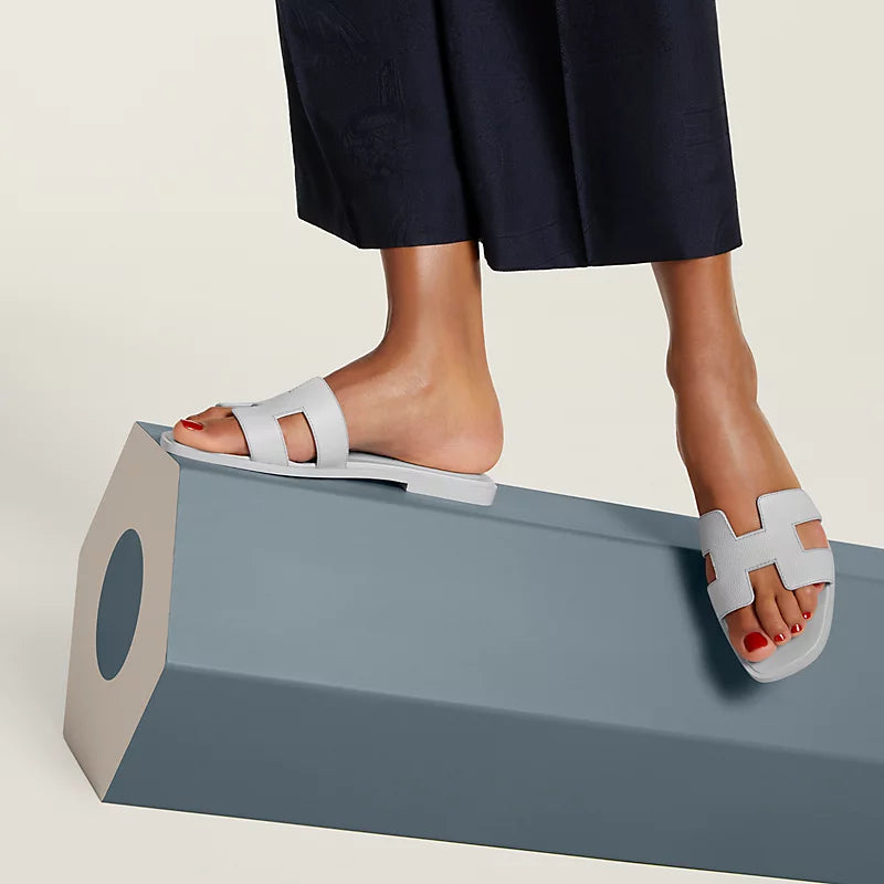 Hermes - Claquettes Bleu glacier — image 2