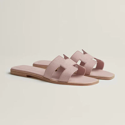 Hermes - Claquettes Rose porcelaine — image 1