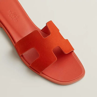 Hermes - Claquettes Orange Corail — image 3