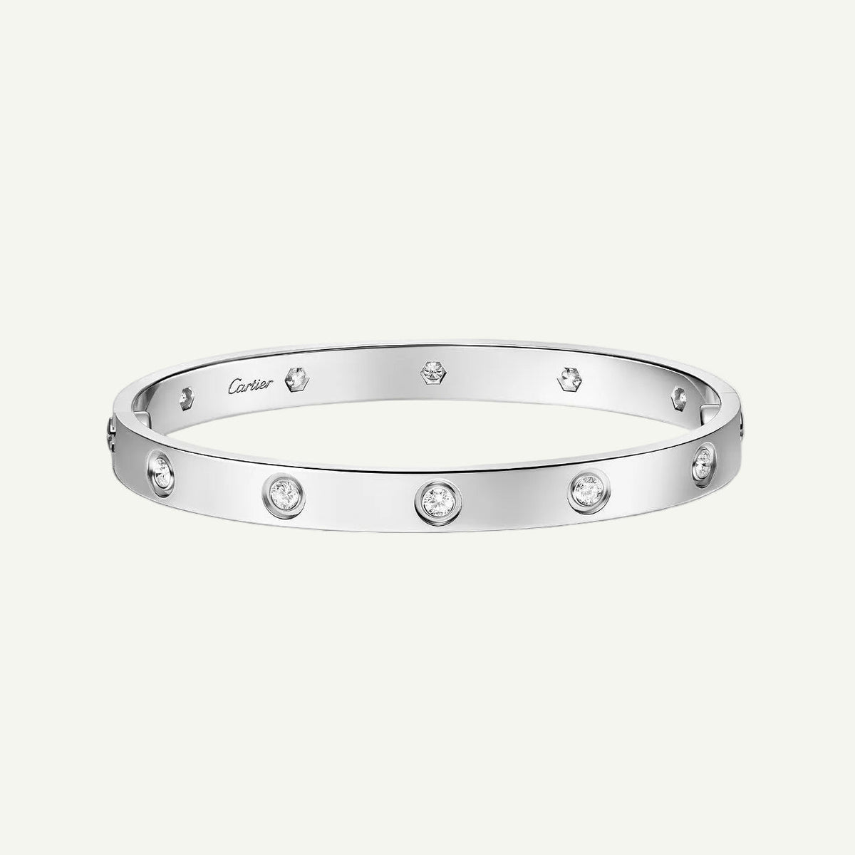 Cartier - Bracelet Love, 10 diamants Or Blanc — image 1