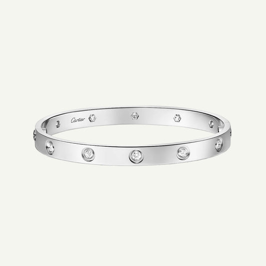 Cartier - Bracelet Love, 10 diamants Or Blanc — image 1