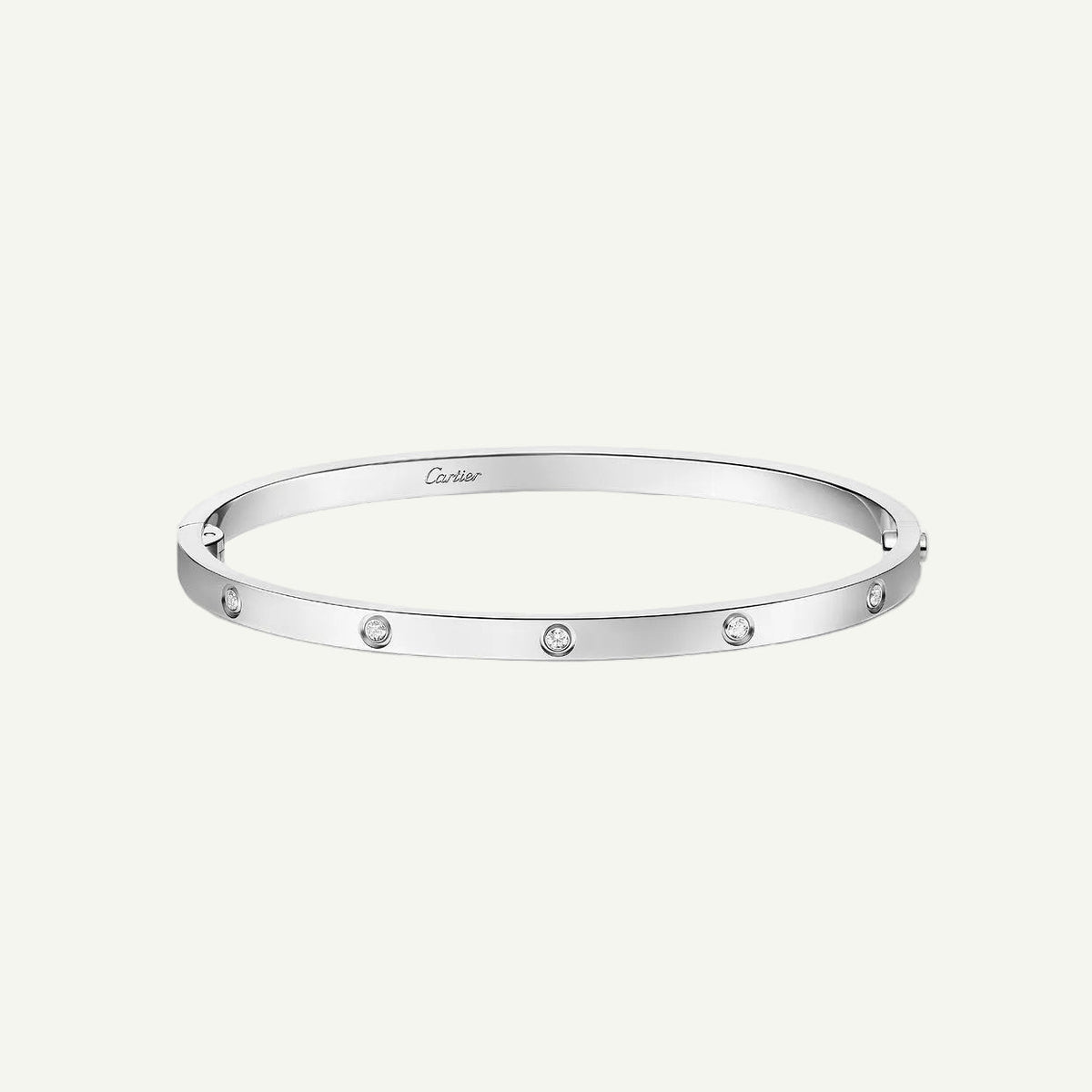 Cartier - Bracelet Love, 10 diamants Or Blanc — image 2