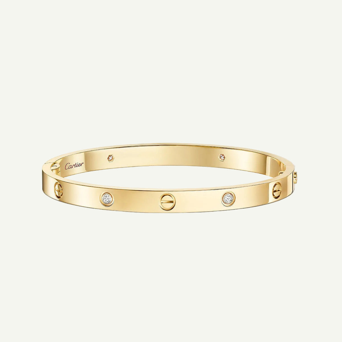 Cartier - Bracelet Love, 4 diamants Or Jaune — image 2