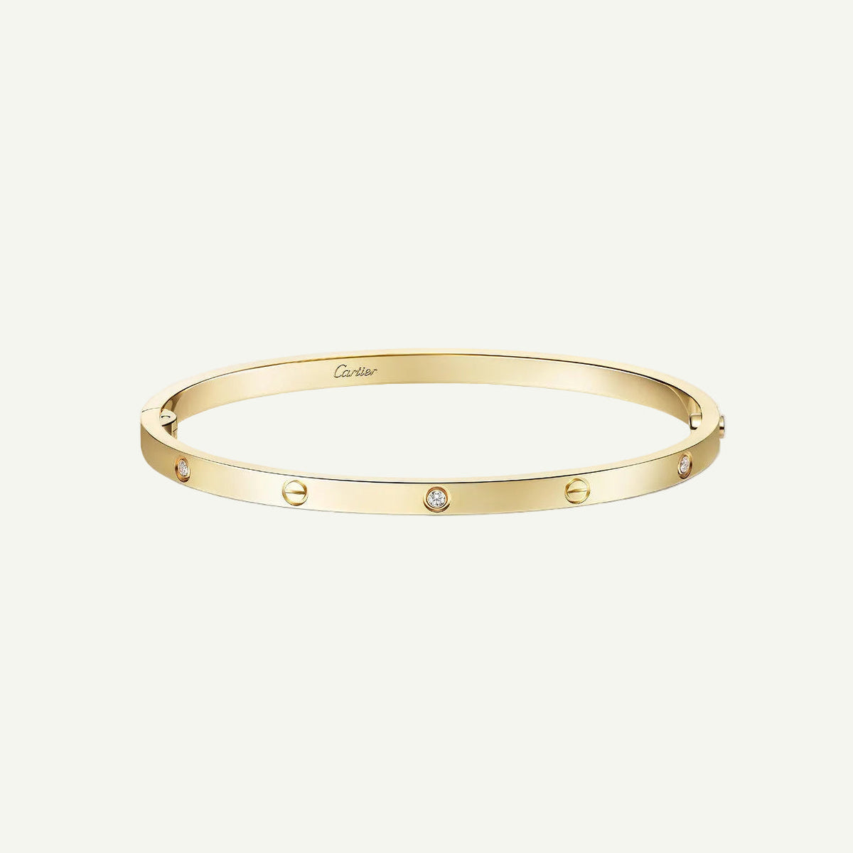Cartier - Bracelet Love, 4 diamants Or Jaune — image 3