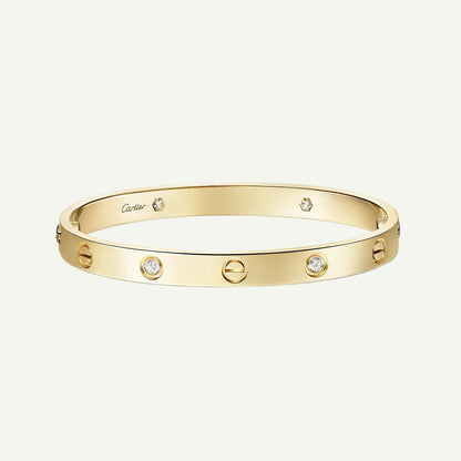 Cartier - Bracelet Love, 4 diamants Or Jaune — image 1